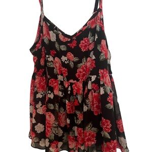 Torrid Size 1 Chiffon tank with lining attached